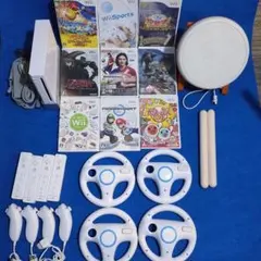 豪華✨Wii 4人 ハンドル 本体 マリオカート 太鼓の達人 ウイレ モンハン