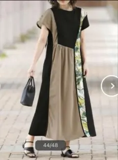 タグ付き新品【はあちゅう×Bou Jeloud】２Ｗａｙ配色パイピングワンピース