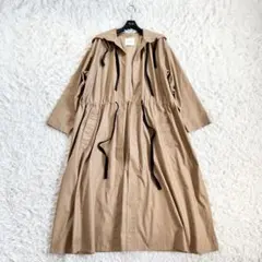 【着用5回程度】CLANE♡クラネ　オーバーロングモッズコート　ベージュ