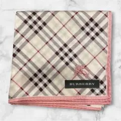 BURBERRY バーバリー ハンカチ ピンク 未使用のサムネイル