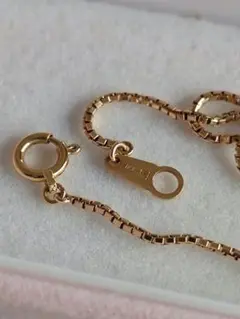 スネークチェーンネックレス喜平セーフティ付きK18イオンプレーティング