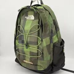 ノースフェイス リュック バックパック ジェスター チェック パッド入り 緑