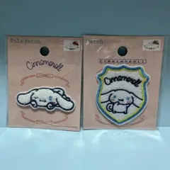 サンリオ　パイルワッペン　 エンブレム　シール　シナモロール　2点セット