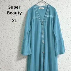 a570スーパービューティー【42】袖フリル　　　カーディガン ビジューボタン