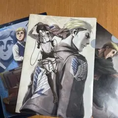 進撃の巨人 クリアファイル エルヴィン リヴァイ 3枚セット