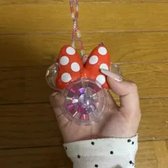 ミニーマウス リボンストラップ LEDライト付き