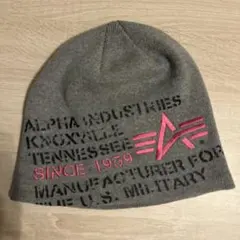 ALPHA INDUSTRIES ニット帽 グレー y2k sk8のサムネイル