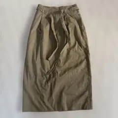 アーバンリサーチドアーズ　ベージュ ウエストリボン ロングスカート　36