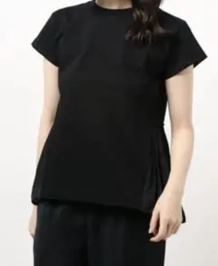 anana バックサテン切替プルオーバー ブラック Tシャツ フリーサイズのサムネイル