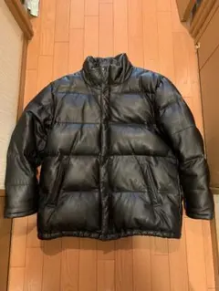 ◼️AVIREX レザーダウンジャケット 肉厚 美品 Lサイズ ブラック