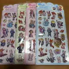 ズートピア シール 3Dシール 4枚セット