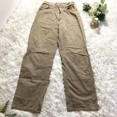 ​エドウィン サムシング カジュアルパンツ W63 ベージュ レーヨン混 仕事着のサムネイル