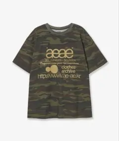 aeae迷彩柄グラフィックTシャツ