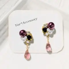 D-246　ハンドメイド☆ビジューピアス／イヤリング