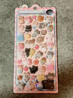 【正規品】ふわふわドロップシール　ねこねこふわふわ