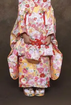 7歳 正絹ピンク牡丹色花薬玉 七五三 お着物・帯セット - メルカリ