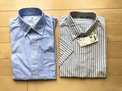 UNIQLOユニクロ　ドライノンアイロンジャージーシャツ半袖シャ M２枚組