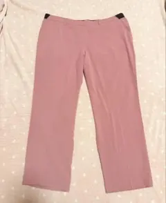 大きいサイズ4L5L6L くすみピンク　ストレートパンツ　ズボン