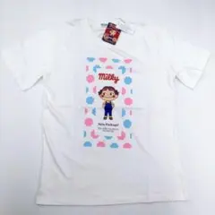 新品タグ付き　白　レトロ　ペコちゃん　Tシャツ　Mサイズ