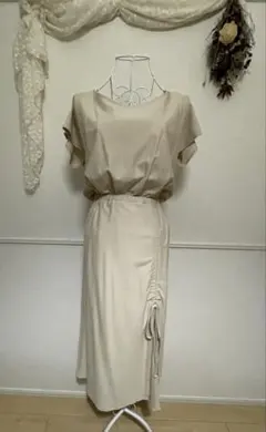 ★riendaリエンダ ベージュロングワンピース