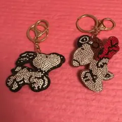 スヌーピー キラキラキーホルダー