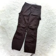 SHIPS カーゴパンツ(M相当)ストレート アウトドア 無地 コットン