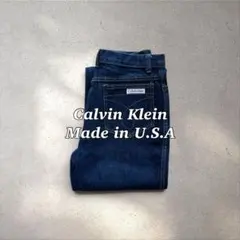 USA製CalvinKleinストレートデニム80's濃紺ストレートユニセックスのサムネイル