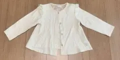 子供服　110 サイズ　花柄上着　クリーム色
