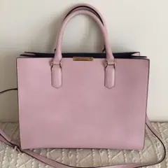 [お値下げ] サマンサタバサ 本革 スクエアトートバッグ