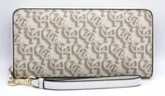 極美品 コーチ シグネチャー モノグラム ラウンドファスナー長財布 ウォレット