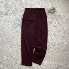【H&M】テーパードパンツ ボルドー系 ハイウエスト 美シルエット