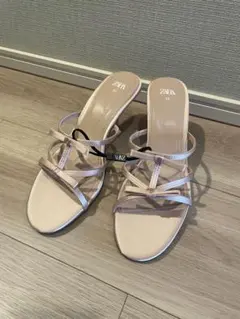 【新品未使用】ZARA リボンハイヒールサンダル