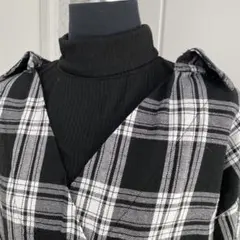 【専用ページ⠀】3can4on☆チェック柄・ドッキングシャツワンピース ☆