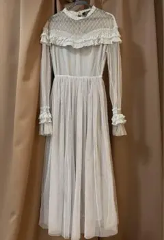 C*O様 グレー レース ワンピース チュール ドレス