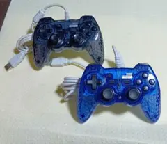 PS3用 ホリパッド3ミニ クリアブラック ブルー 2個セット 動作確認済