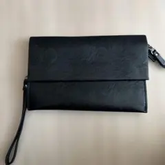 レザークラッチバッグ　ブラック