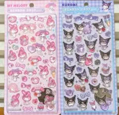 ★国内正規品★マイメロディ・クロミ ボンボンドロップシール2枚セット