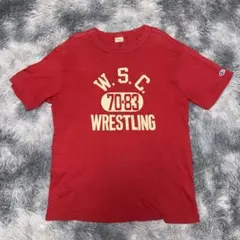 Champion カレッジロゴTシャツ WSC 赤 M