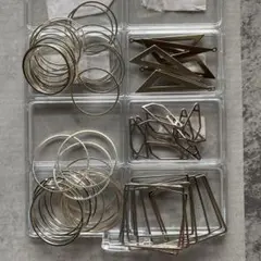 シルバー金属パーツ セット アクセサリー制作用