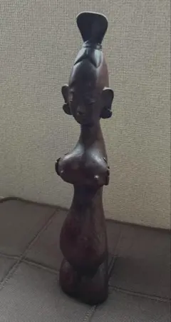 ヴィンテージ　バリ　木製 女性像 彫刻