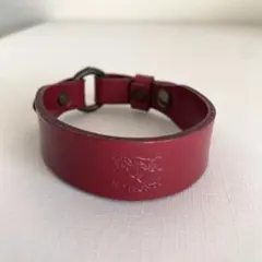 IL BISONTE 赤レザーブレスレット