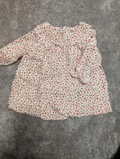 bonton花柄フリルワンピース 80サイズ　18m