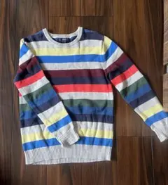 GapKids マルチカラーストライプニット 150