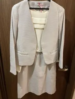 ナチュラルビューティーベーシック　リングコードツイードセットアップ