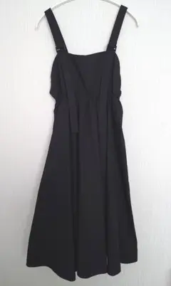 KBF フレア ジャンパースカート ワンピース ブラック