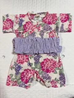 プティマイン　甚平ロンパース　帯付き　80cm