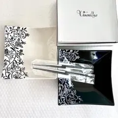 【新品未使用】Versailles（ヴェルサイユ）ペアボウル＆箸　セット　白黒のサムネイル