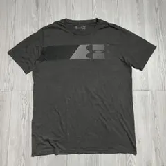 ビ*ル様 アンダーアーマー Tシャツ heatgear グレー グラフィックロゴ