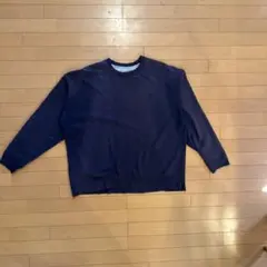 【超希少4XL】チャンピオン スウェット ネイビー 刺繍ロゴ ゆるだぼ 美品