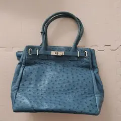 美品 ファルチニューヨーク オーストリッチ 2way ショルダーバッグ 